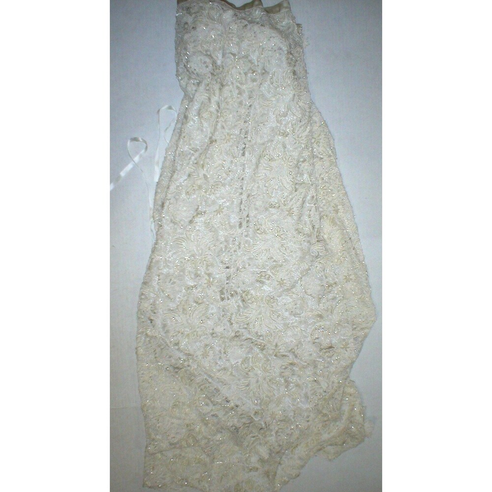 New Womens 6 NWT Designer Antonio Marras Italy Dress 42 Silk Bead Overlay Ivory